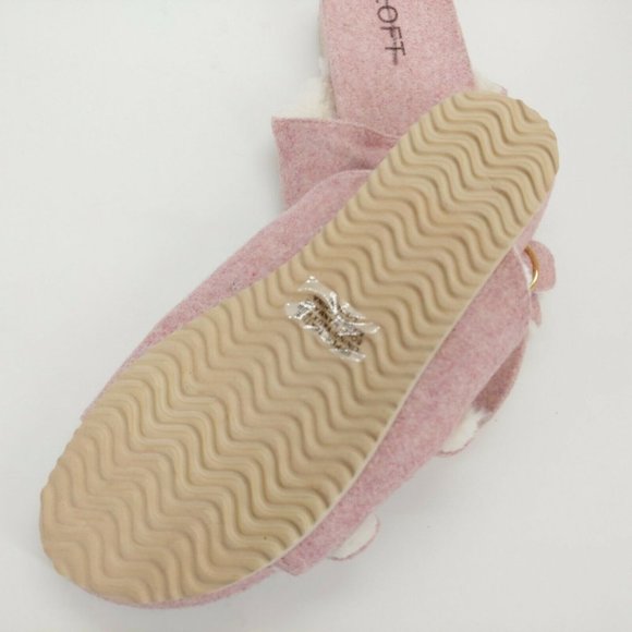 Loft Womens Double Strap Faux Fur Buckle Sandals Cotton Candy Pink‎ 9-10 - Picture 5 of 10